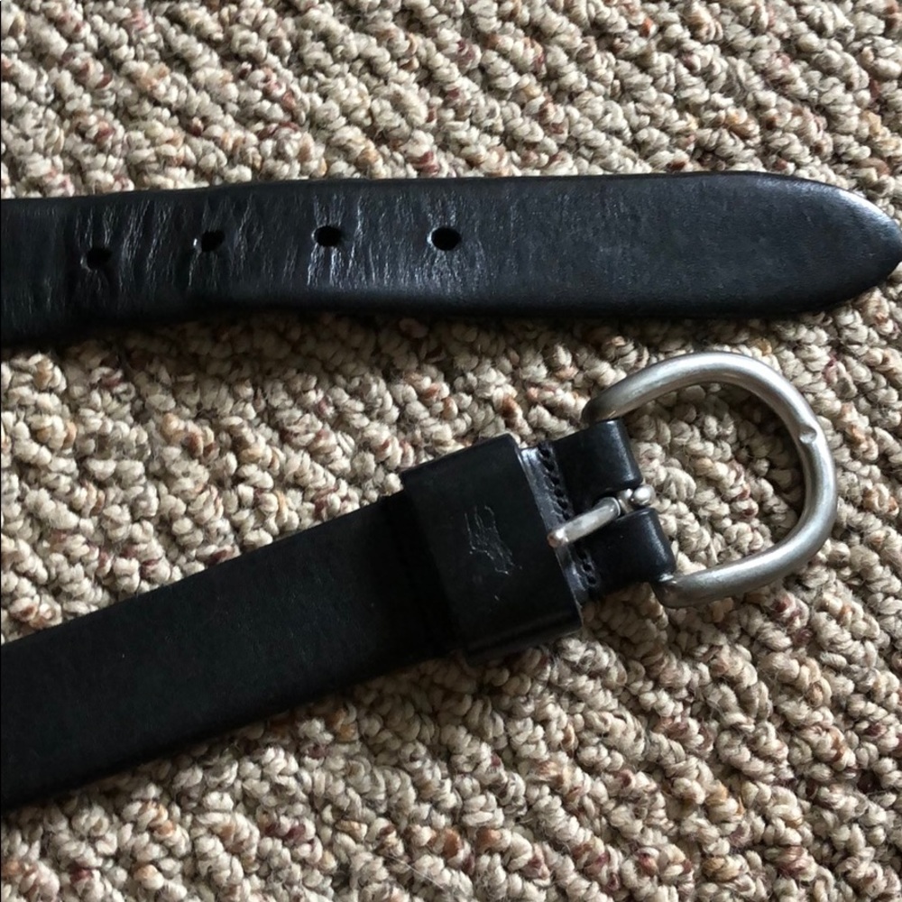 black leather belt